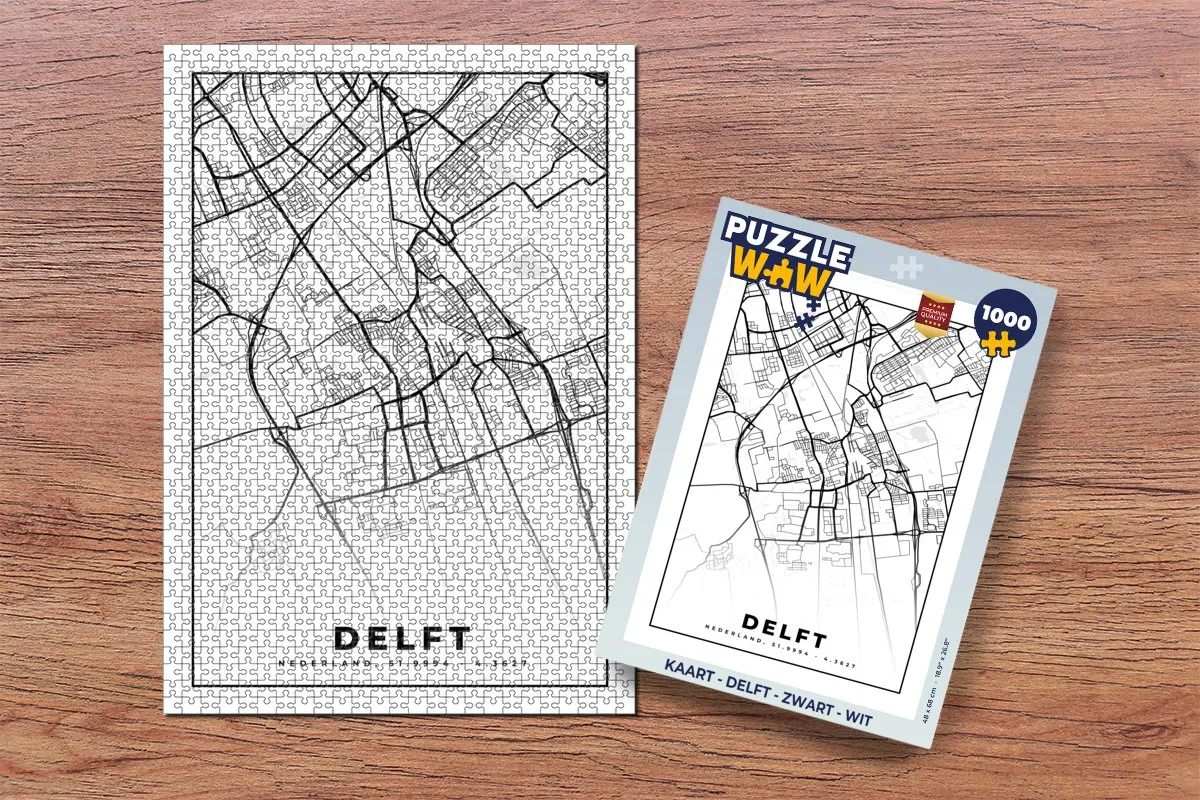 PuzzleWow Delft Puzzel 1000 Stuks - Multicolor