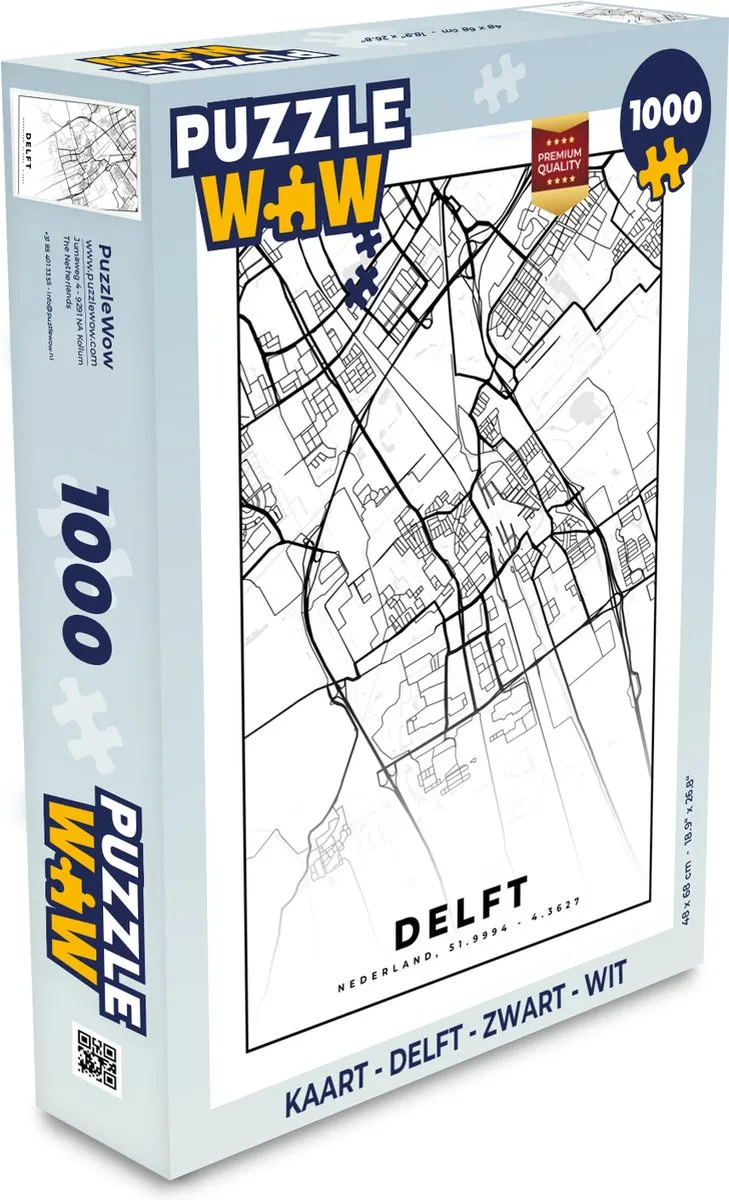 PuzzleWow Delft Puzzel 1000 Stuks - Multicolor