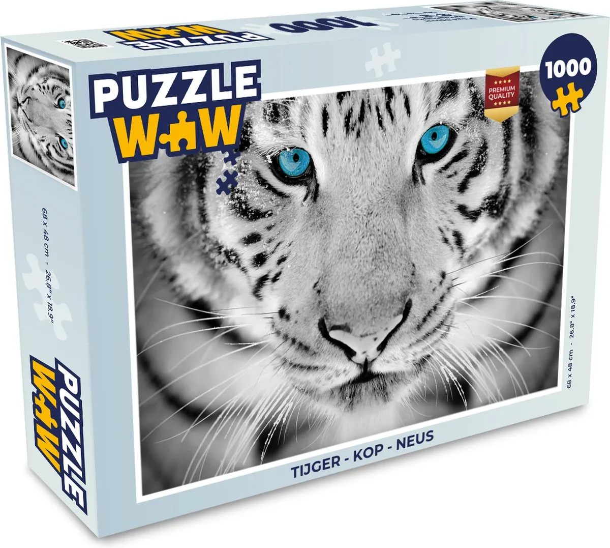 PuzzleWow Tijger Kop Neus Legpuzzel 1000 Stuks