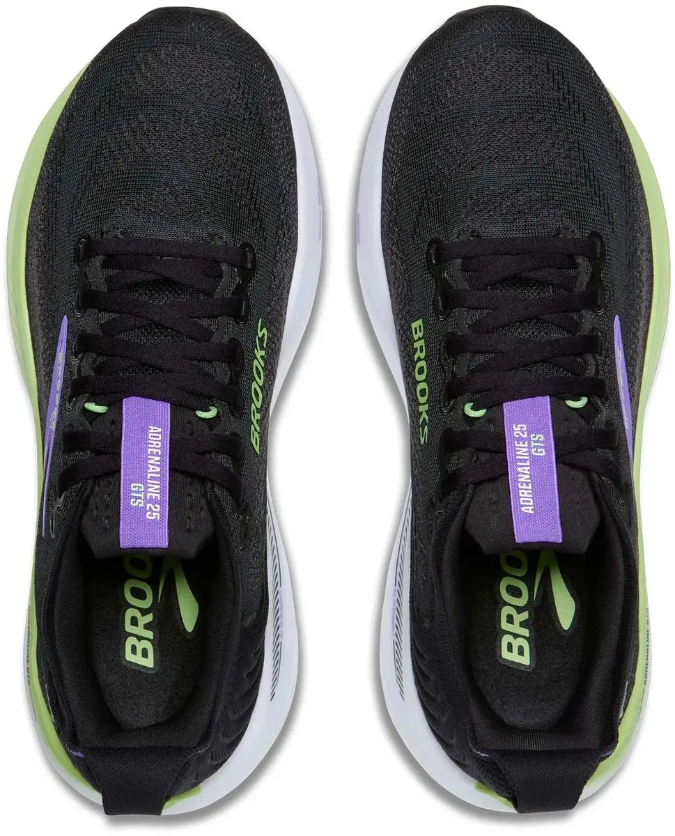 Brooks Adrenaline GTS 25 Hardloopschoenen - Vrouwen - Zwart - afbeelding 2 van 6