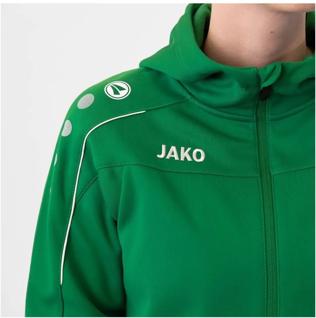 JAKO Classico Hooded Jacket - Maat 38 - Groen - afbeelding 3 van 3