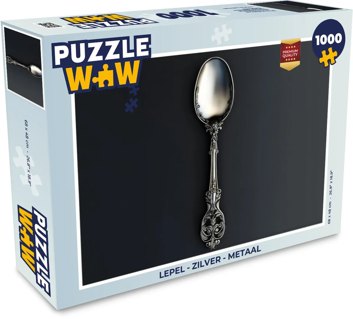 PuzzleWow Lepel Puzzel 1000 Stuks - Zilver