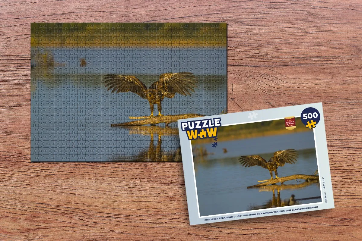 PuzzleWow Legpuzzel Europese Zeearend 500 Stuks - Multicolor