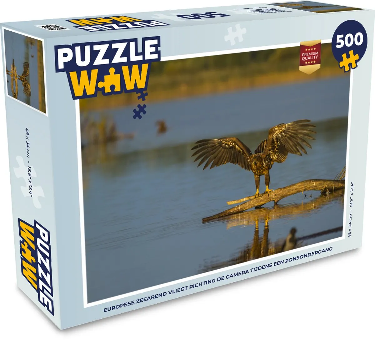 PuzzleWow Legpuzzel Europese Zeearend 500 Stuks