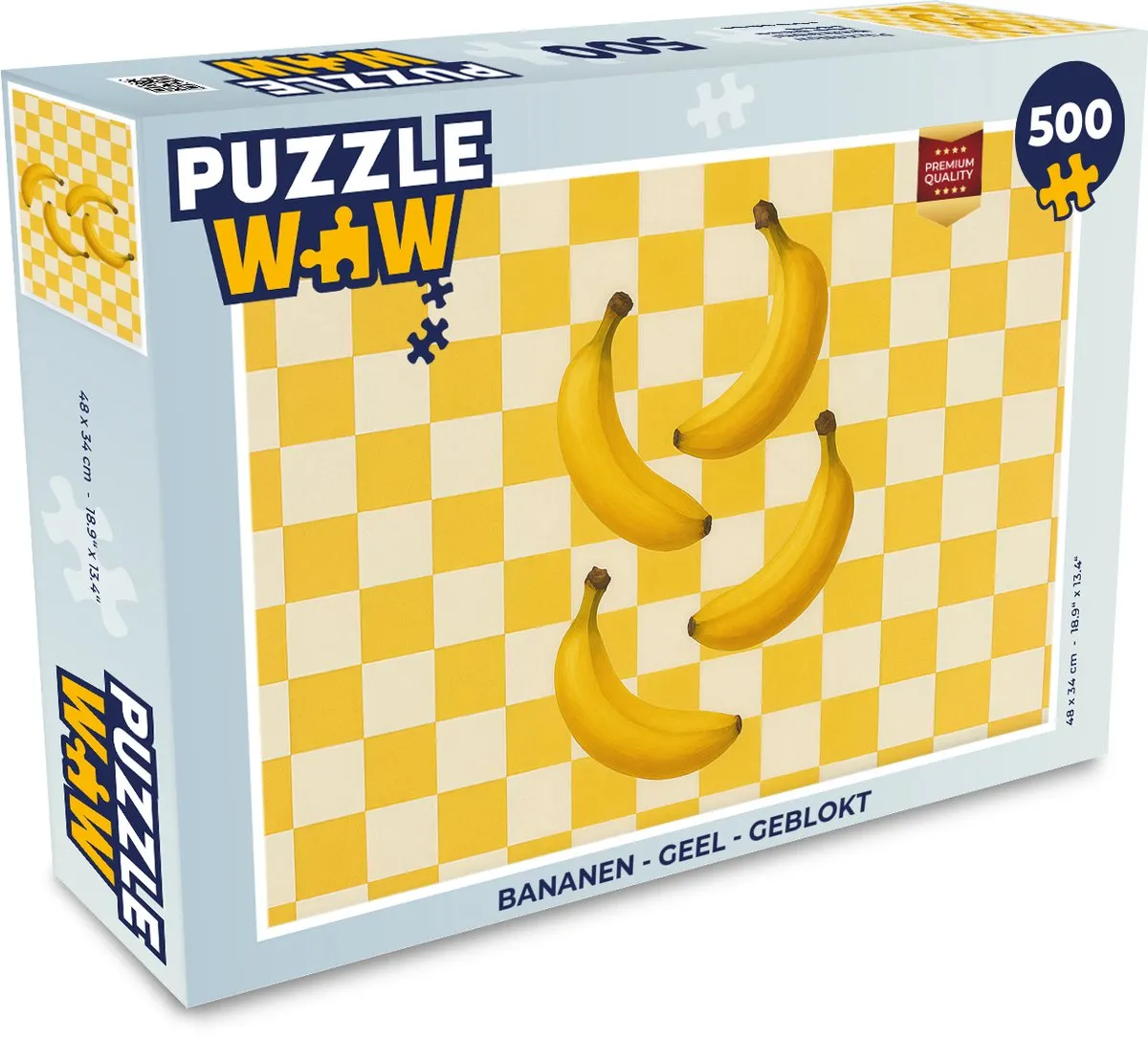 PuzzleWow Bananen Legpuzzel 500 Stuks - Geel