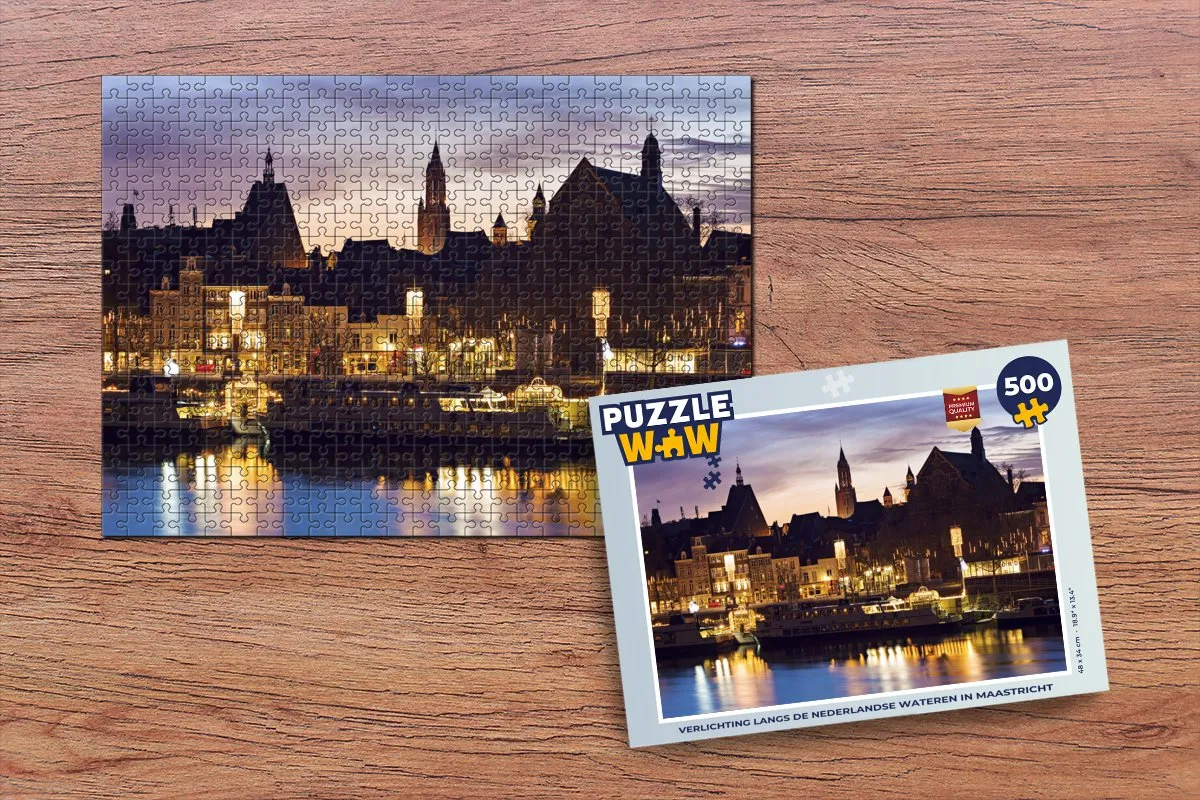 PuzzleWow Maastricht Legpuzzel 500 Stuks - Multicolor