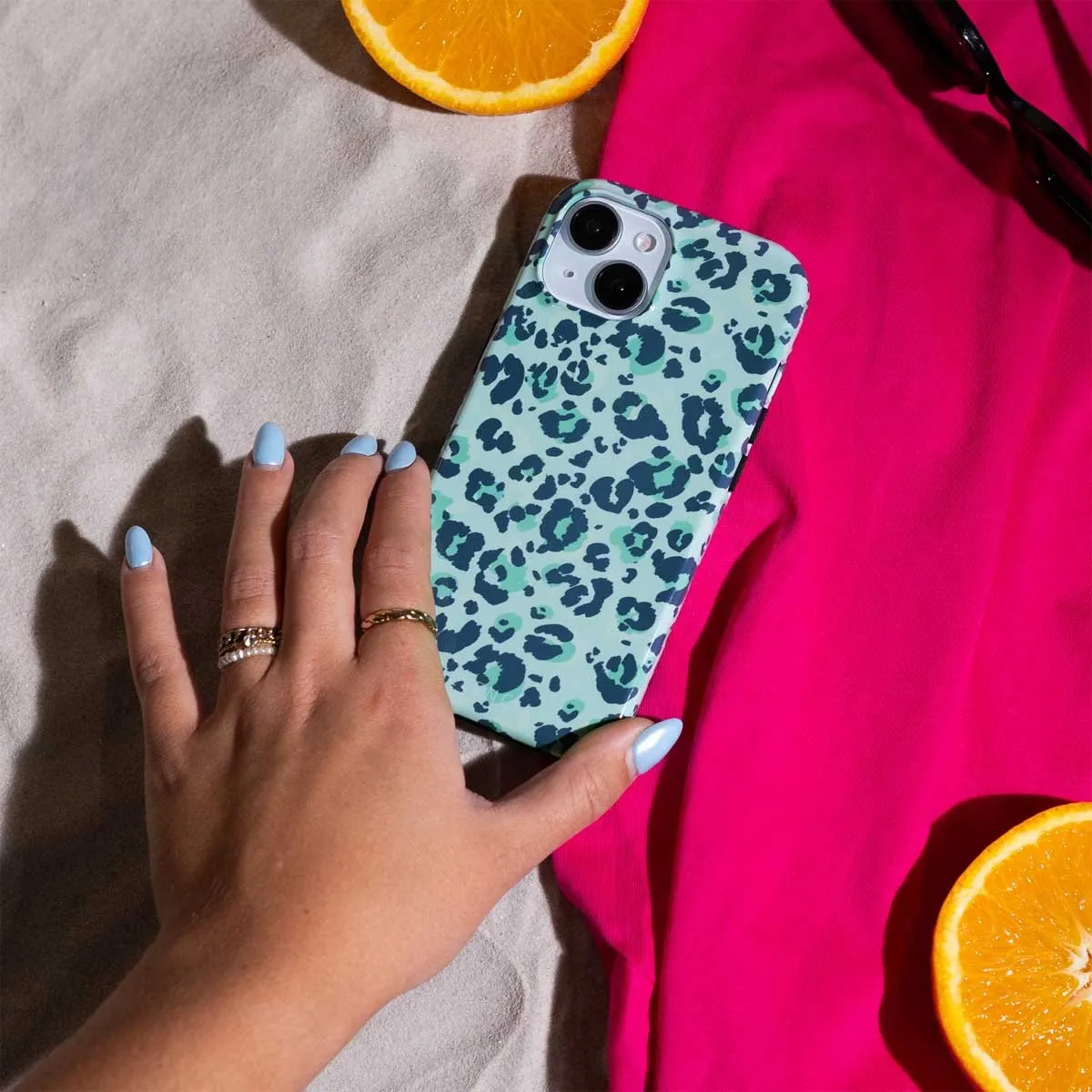 Selencia Hoesje iPhone 11 Wild Spots Light Blue