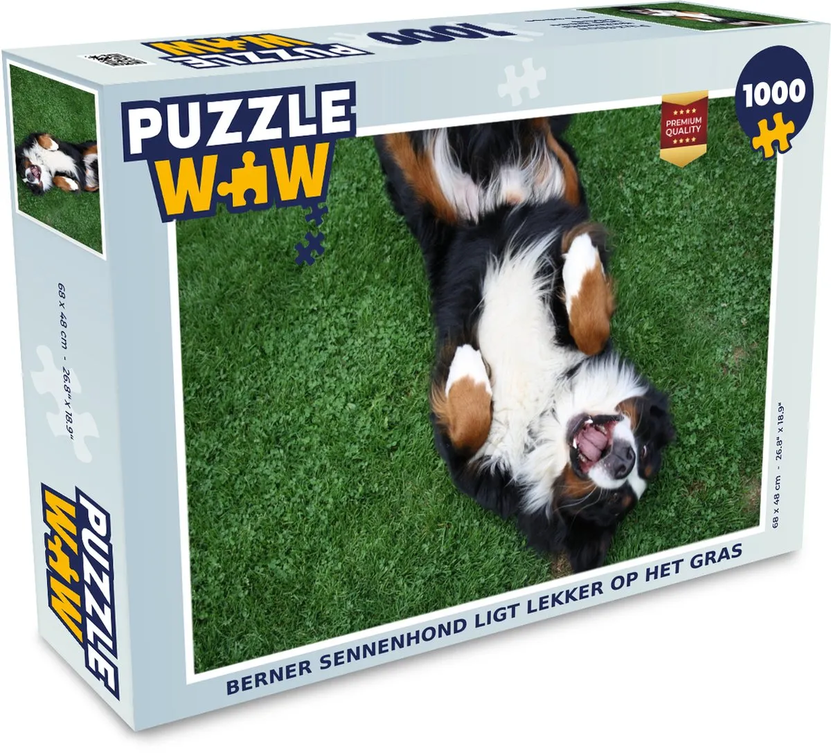 PuzzleWow Berner Sennenhond Legpuzzel 1000 Stuks - Multicolor