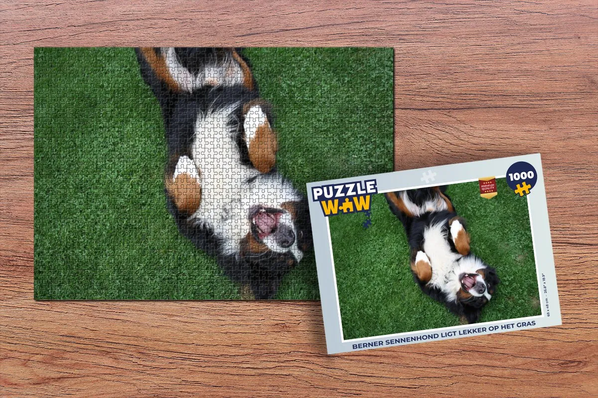 PuzzleWow Berner Sennenhond Legpuzzel 1000 Stuks