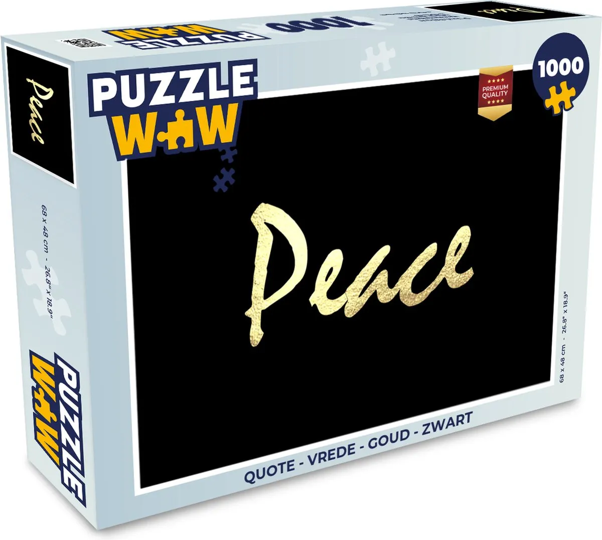 PuzzleWow Quote Vrede Legpuzzel 1000 Stuks