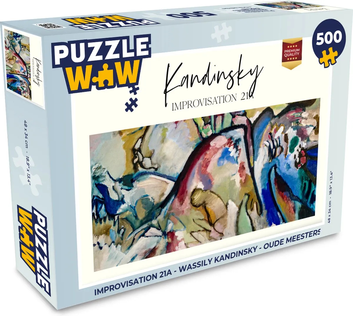 PuzzleWow Improvisation 21A Legpuzzel 500 Stuks - Wassily Kandinsky - Multicolor