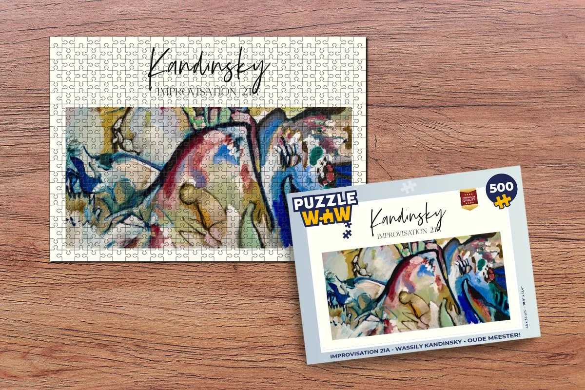 PuzzleWow Improvisation 21A Legpuzzel 500 Stuks - Wassily Kandinsky - Multicolor