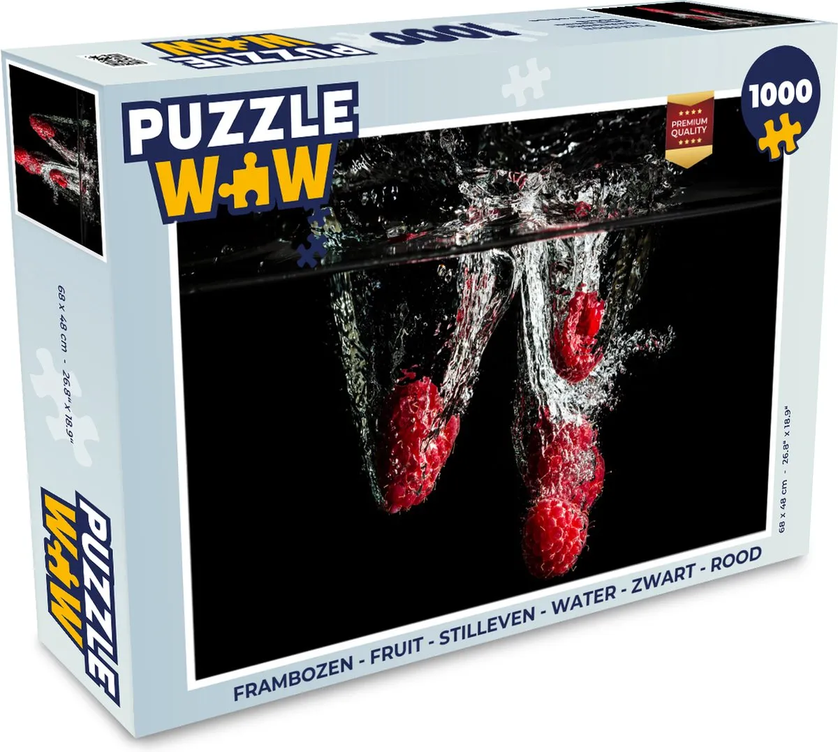 PuzzleWow Frambozen Stilleven Legpuzzel 1000 Stuks - Multicolor