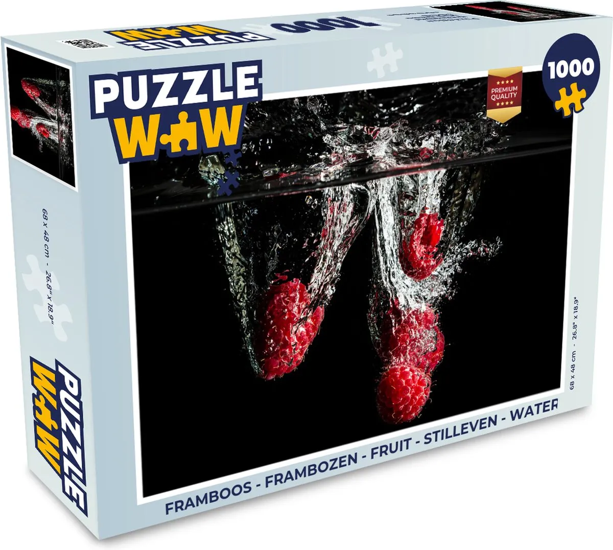 PuzzleWow Frambozen Stilleven Legpuzzel 1000 Stuks - Multicolor