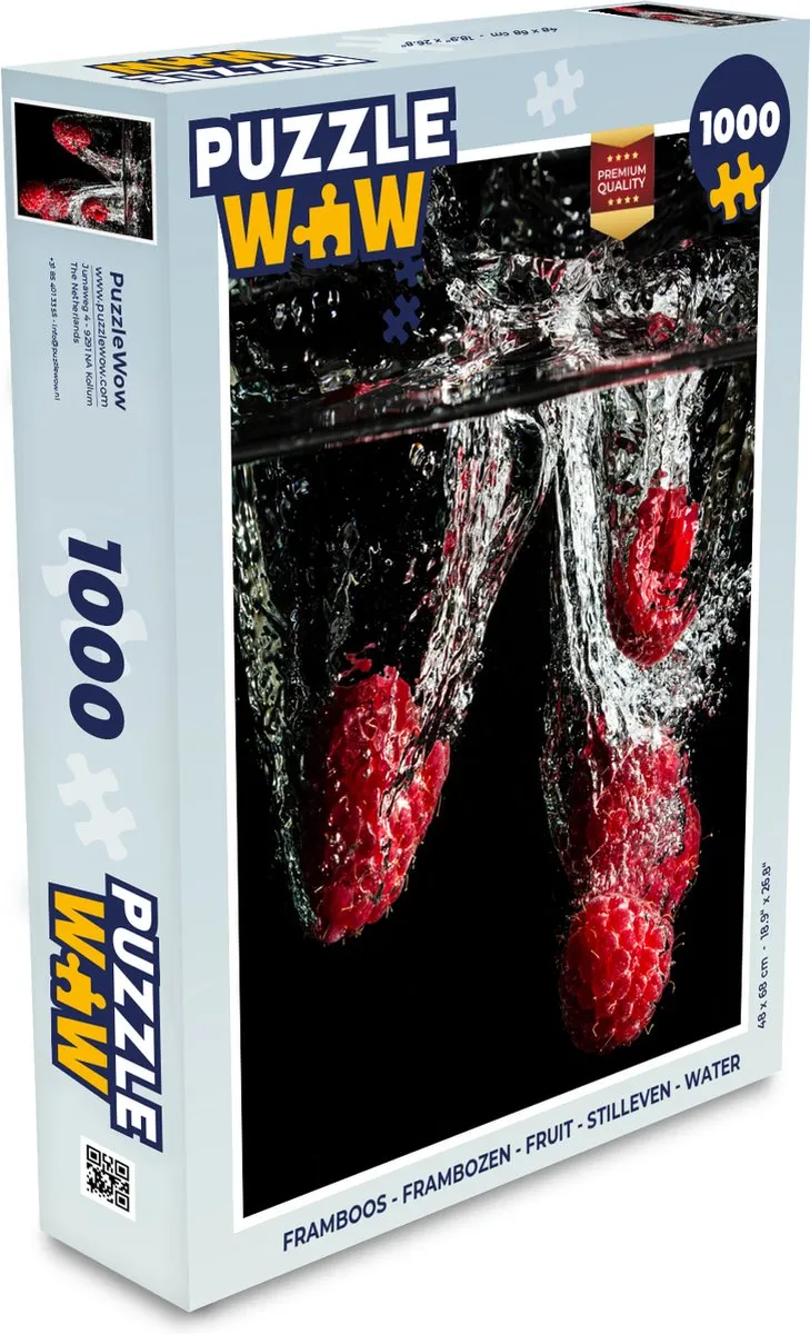 PuzzleWow Frambozen Stilleven Legpuzzel 1000 Stuks - Multicolor
