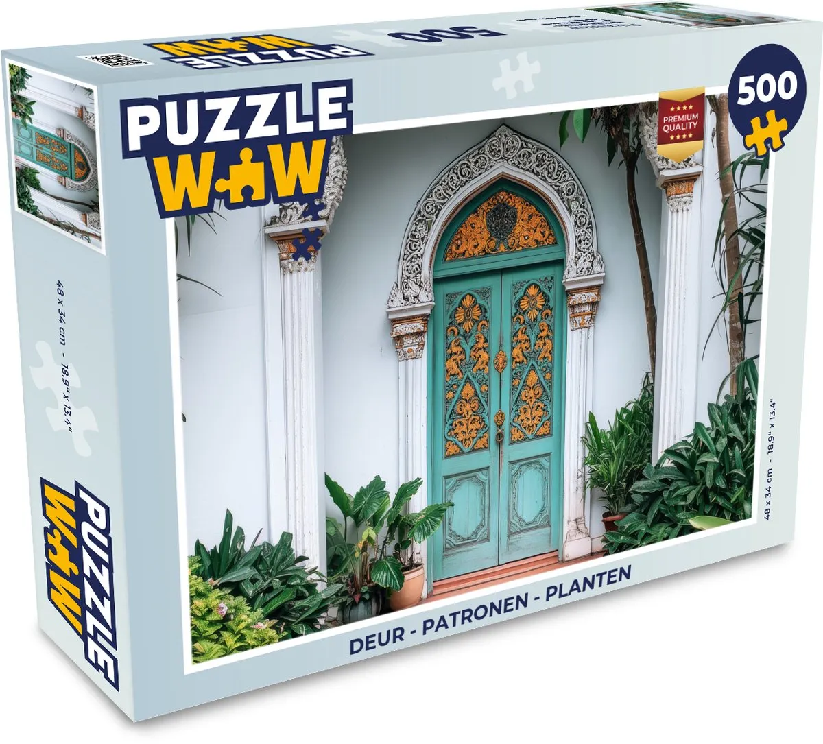 PuzzleWow Deur Patronen Planten Legpuzzel 500 Stuks