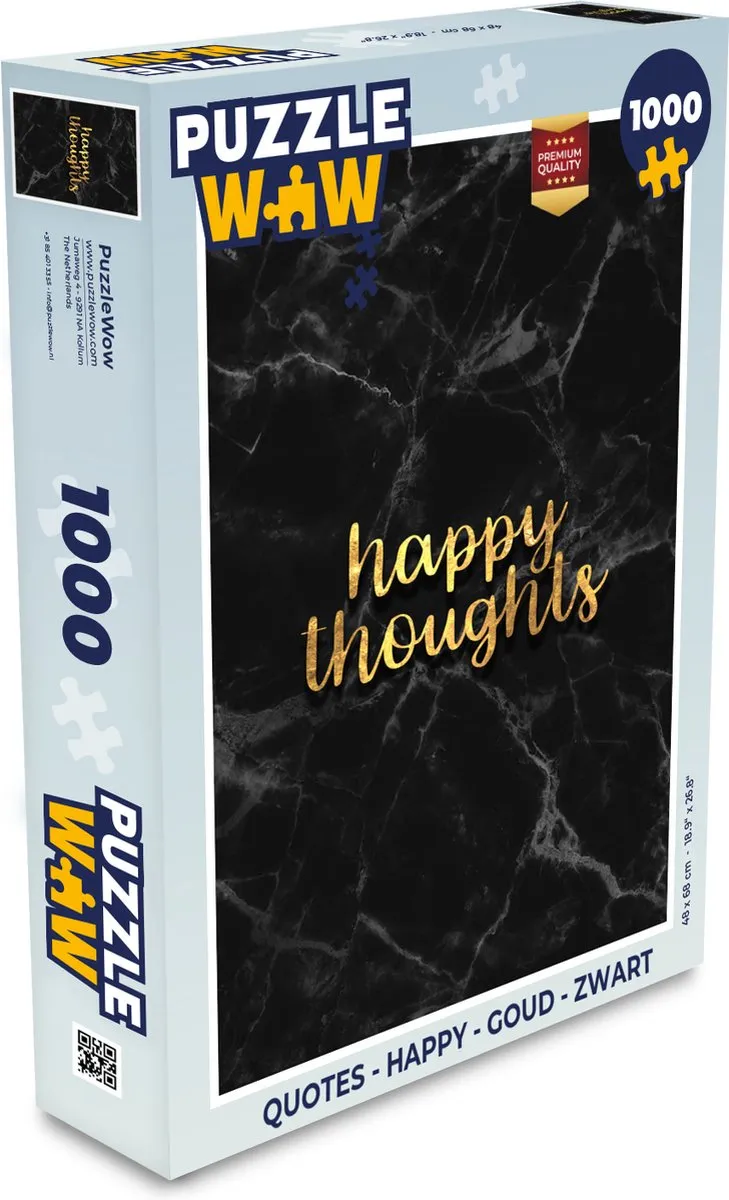 PuzzleWow Quotes Happy Legpuzzel 1000 Stuks