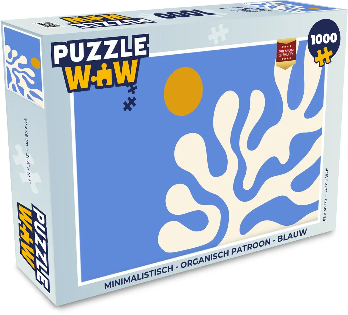 PuzzleWow Minimalistisch Organisch Legpuzzel 1000 Stuks