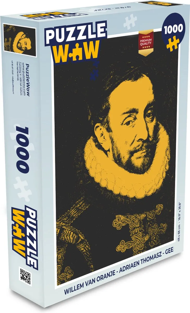 PuzzleWow Willem van Oranje Legpuzzel 1000 Stuks - Multicolor