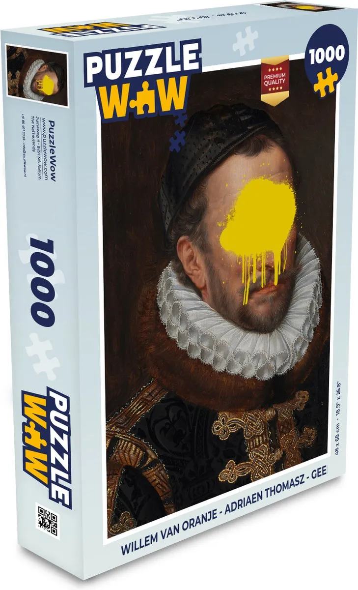 PuzzleWow Willem van Oranje Legpuzzel 1000 Stuks - Multicolor