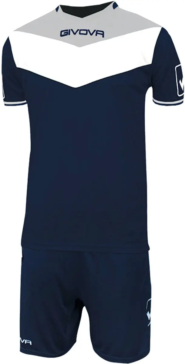 Givova Set Kit Campo Donkerblauw-Grijs KITC53