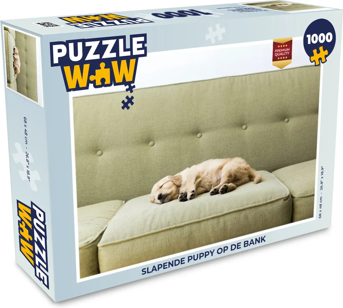 PuzzleWow Legpuzzel Slapende Puppy 1000 Stuks