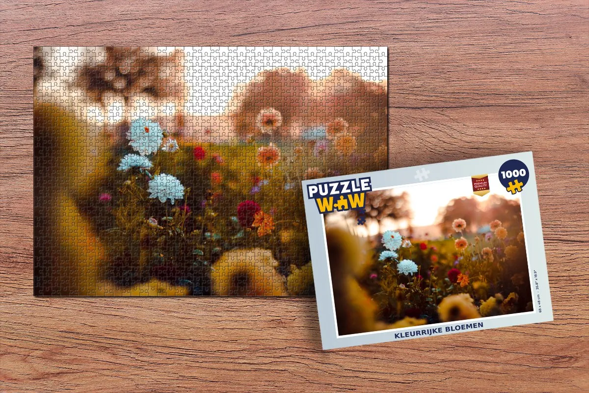PuzzleWow Bloemen Lente Zon Seizoenen Legpuzzel 1000 Stuks - Multicolor