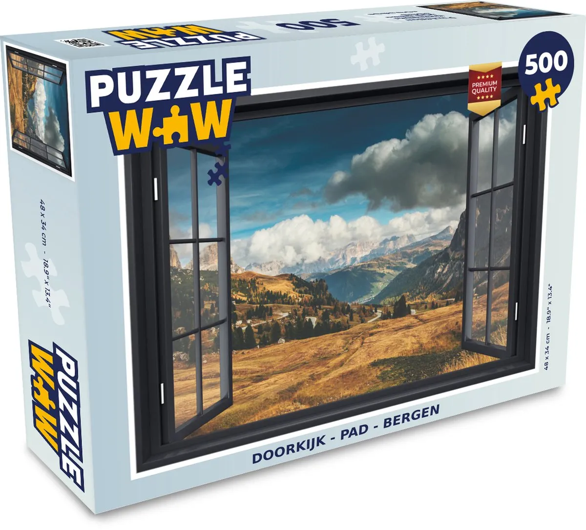 PuzzleWow Pad Berg Legpuzzel 500 Stuks - Multicolor