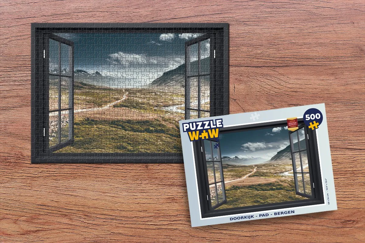PuzzleWow Pad Berg Legpuzzel 500 Stuks - Multicolor