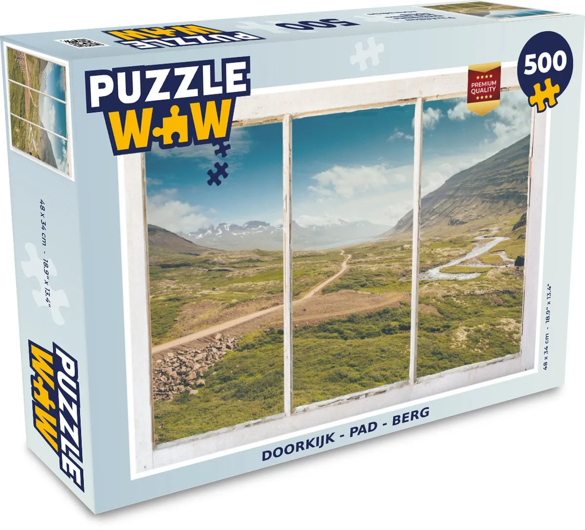 PuzzleWow Pad Berg Legpuzzel 500 Stuks - Multicolor