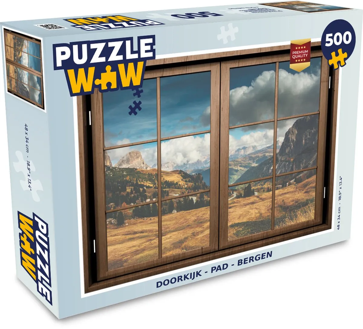 PuzzleWow Pad Berg Legpuzzel 500 Stuks - Multicolor