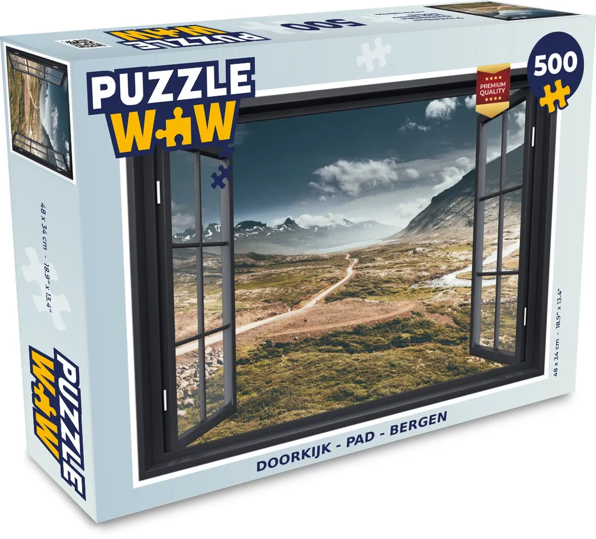PuzzleWow Pad Berg Legpuzzel 500 Stuks - Multicolor