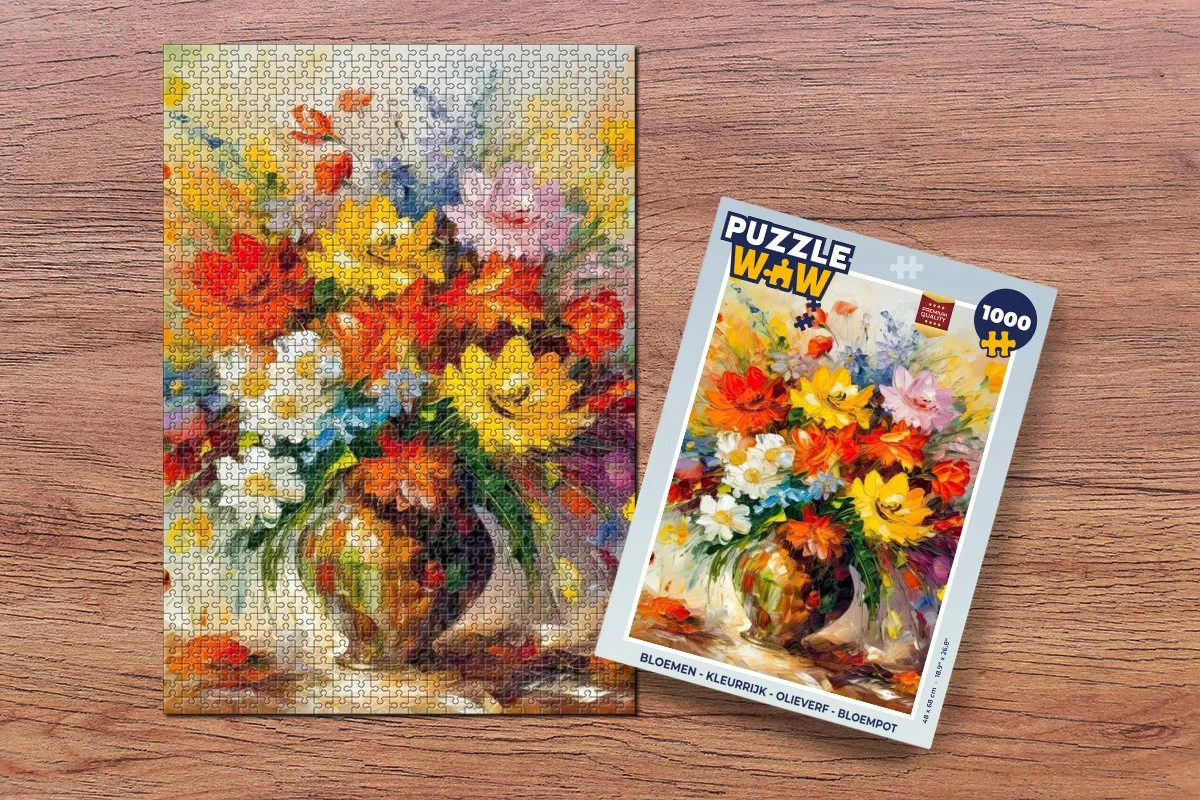 PuzzleWow Bloemen Legpuzzel 1000 Stuks - Multicolor