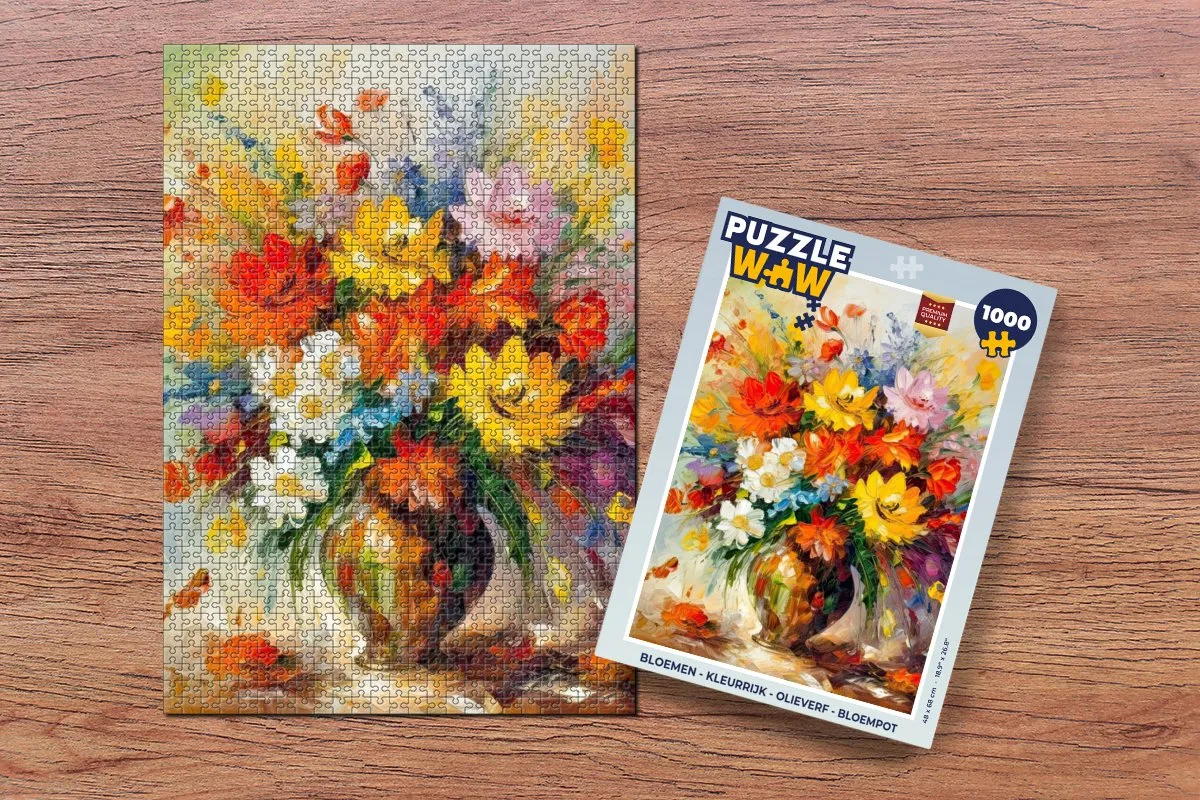 PuzzleWow Bloemen Legpuzzel 1000 Stuks - Multicolor