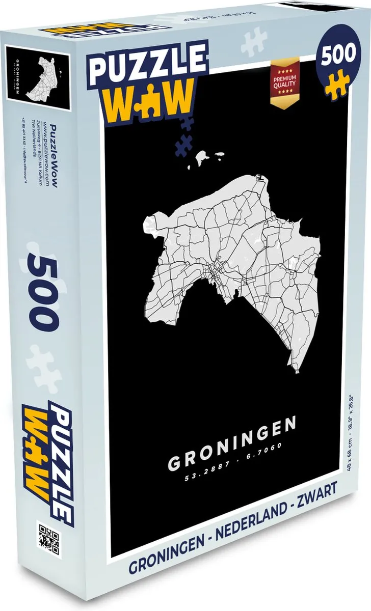 PuzzleWow Groningen Legpuzzel 500 Stuks