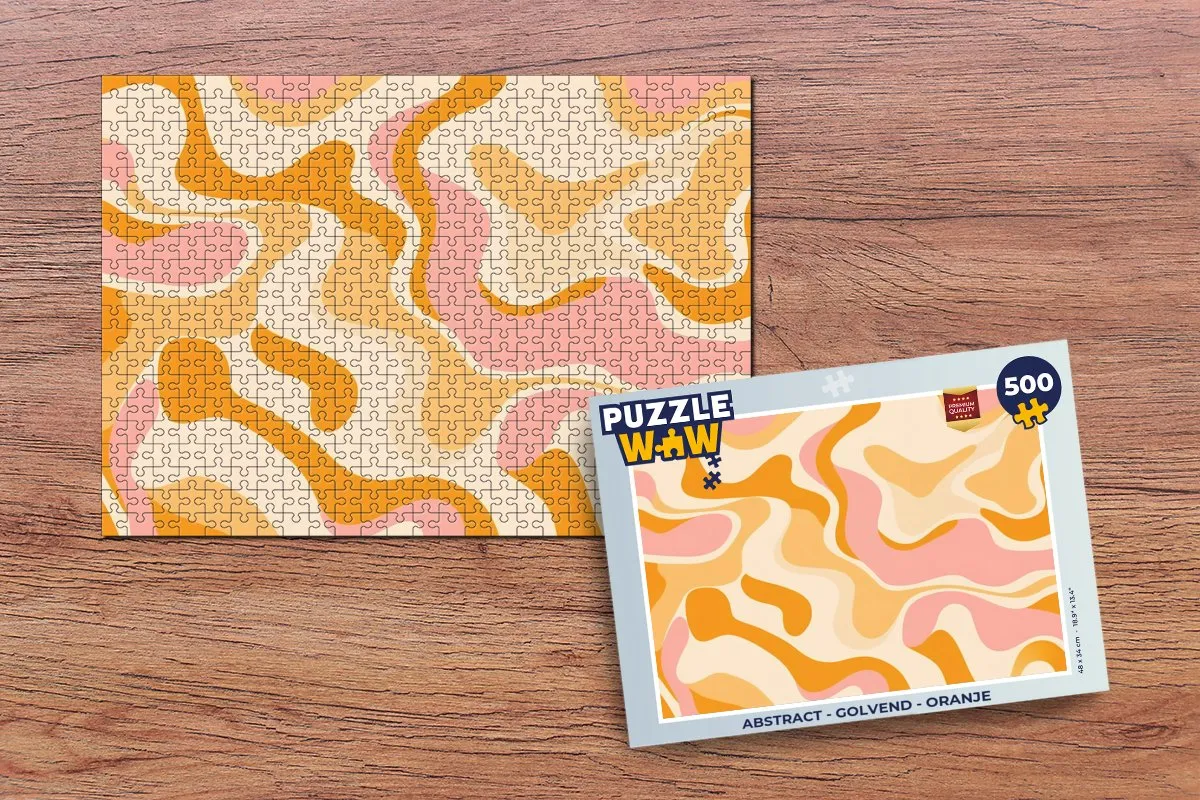PuzzleWow Abstract Golvend Legpuzzel 500 Stuks - Oranje