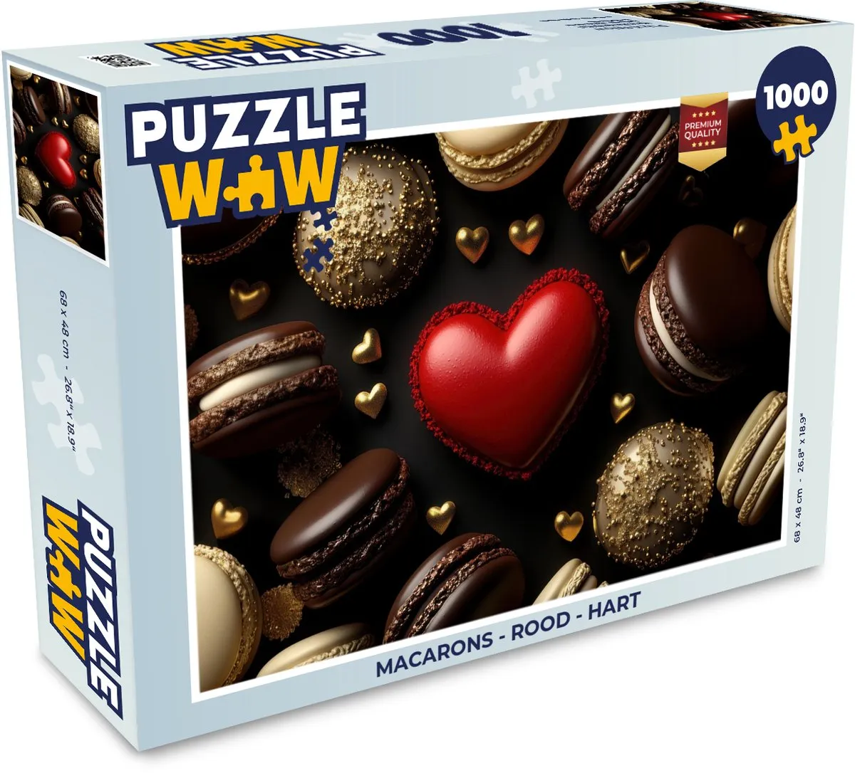 PuzzleWow Macarons Hart Legpuzzel 1000 Stuks