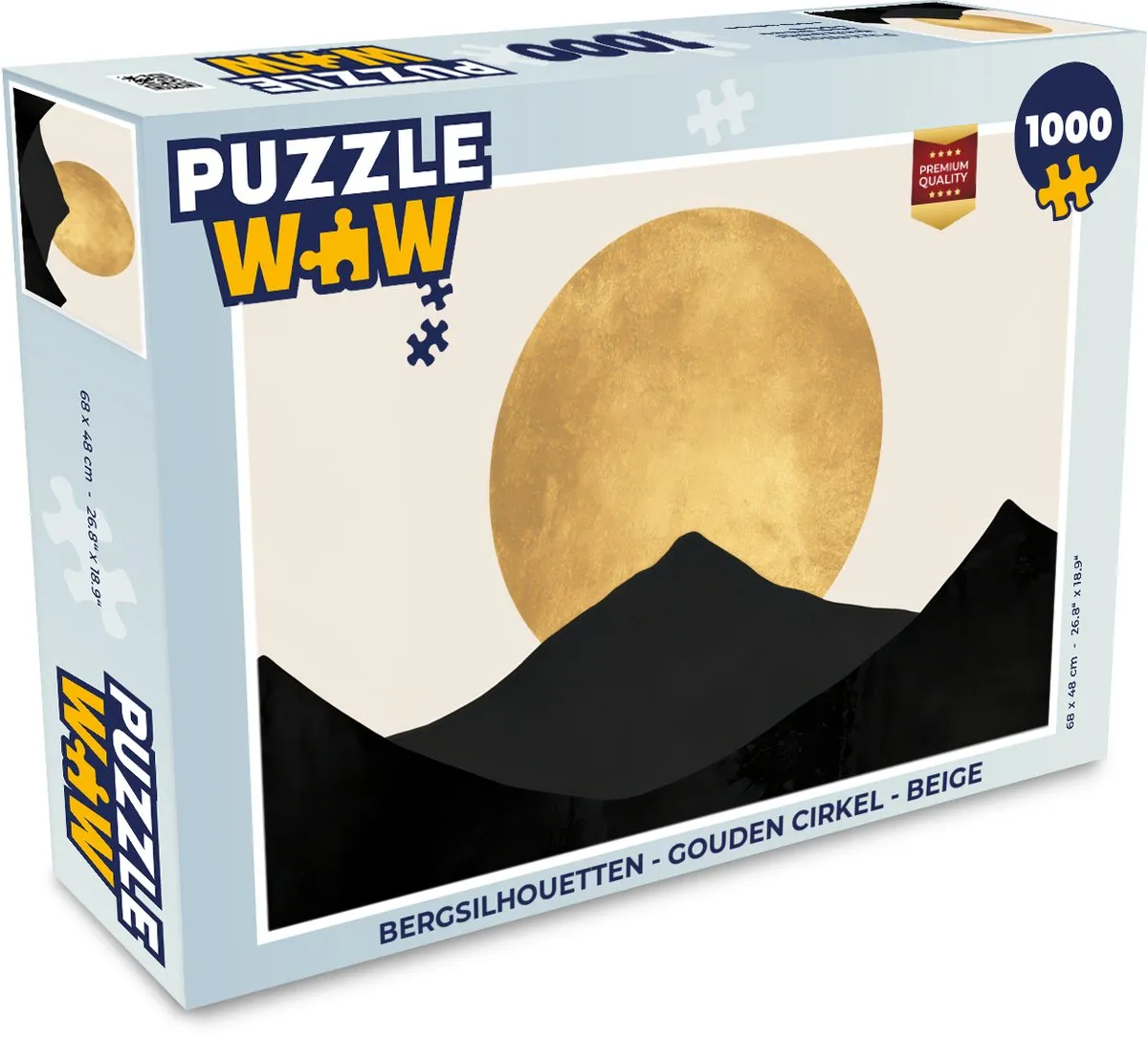 PuzzleWow Bergsilhouetten Legpuzzel 1000 Stuks
