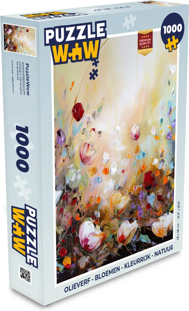 PuzzleWow Bloemen Legpuzzel 1000 Stuks - Multicolor