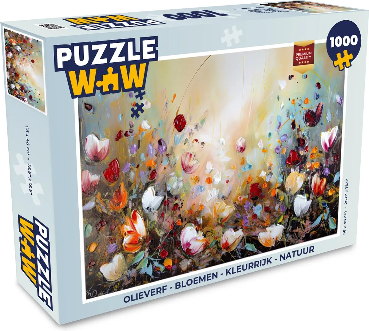PuzzleWow Bloemen Legpuzzel 1000 Stuks - Multicolor