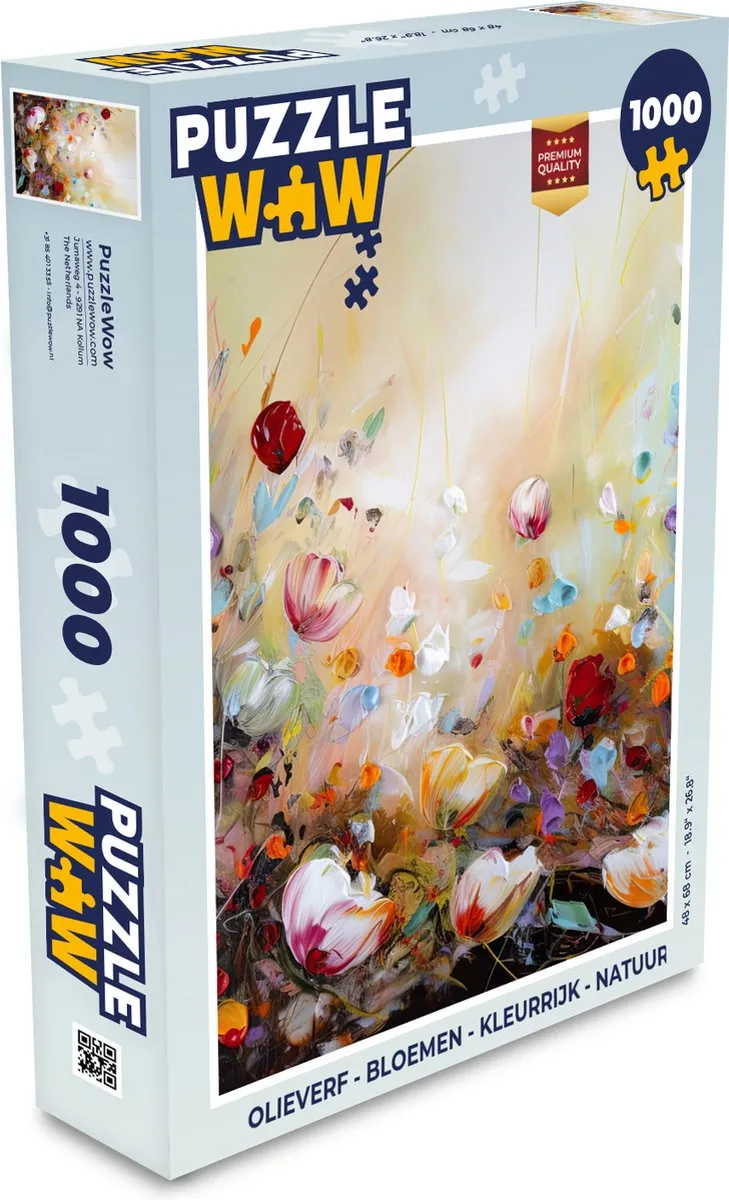 PuzzleWow Bloemen Legpuzzel 1000 Stuks - Multicolor