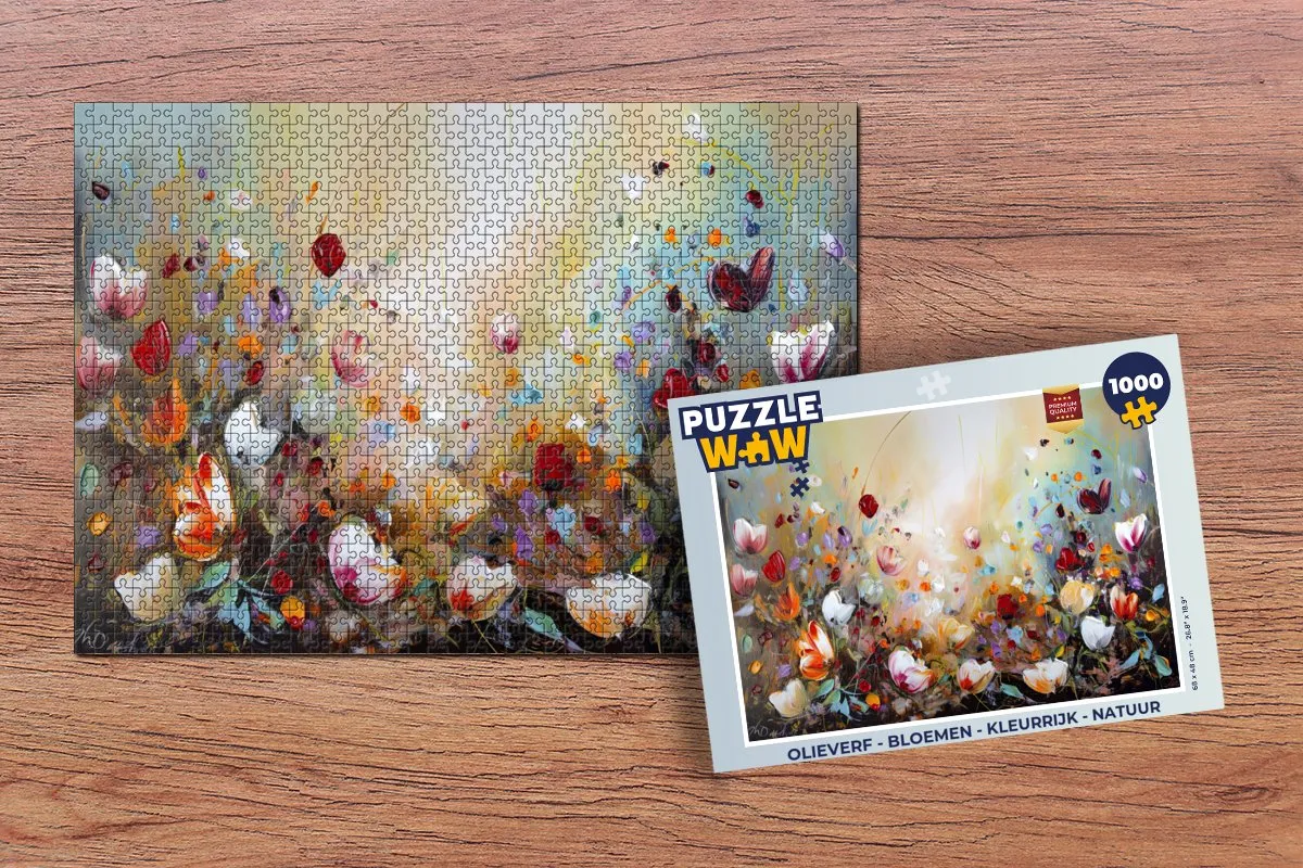 PuzzleWow Bloemen Legpuzzel 1000 Stuks - Multicolor