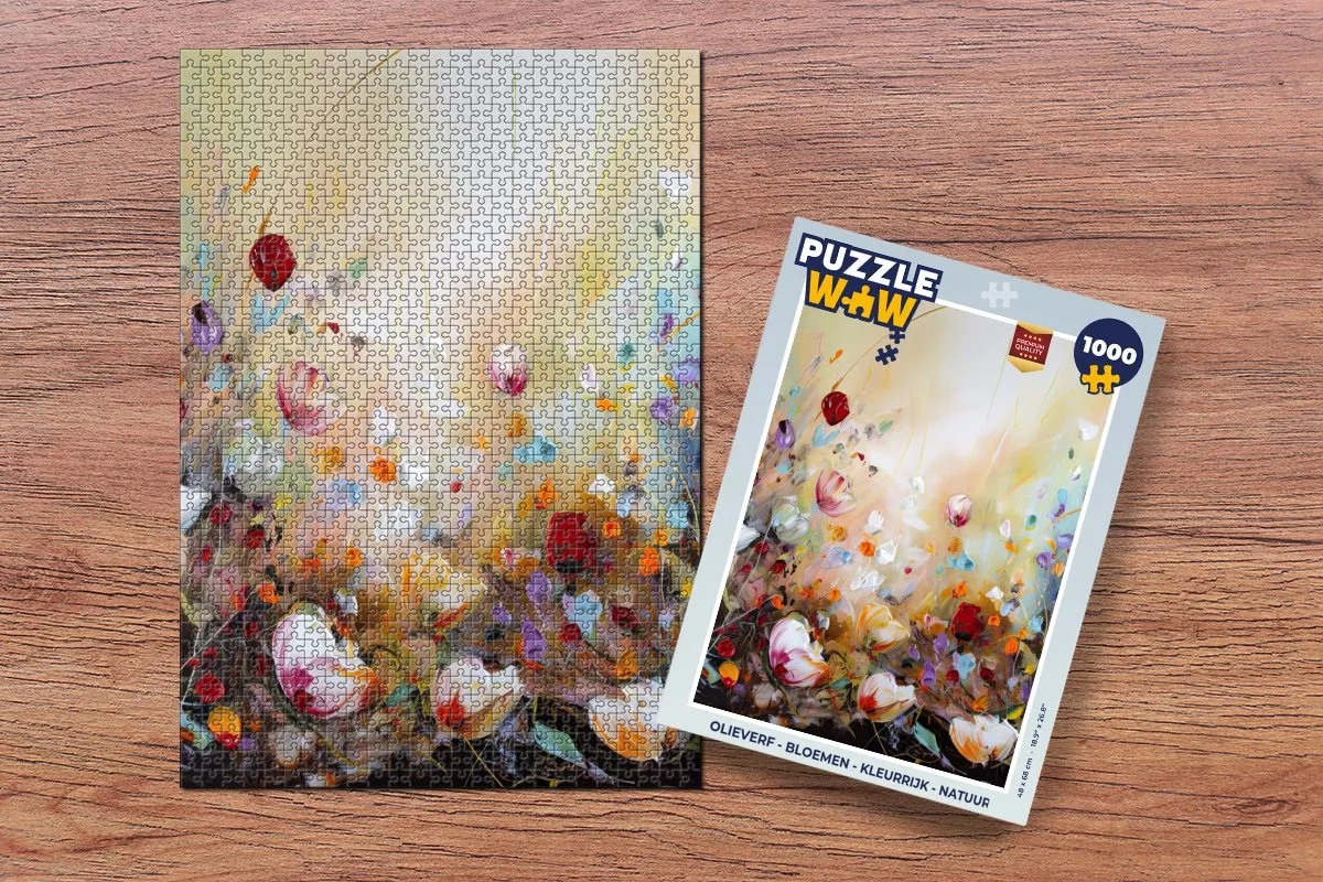 PuzzleWow Bloemen Legpuzzel 1000 Stuks - Multicolor