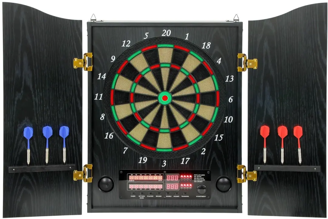 SPORTNOW Elektronisch Dartbord-MDF, kunststof-96L x 65,5B x 7H cm-Zwart