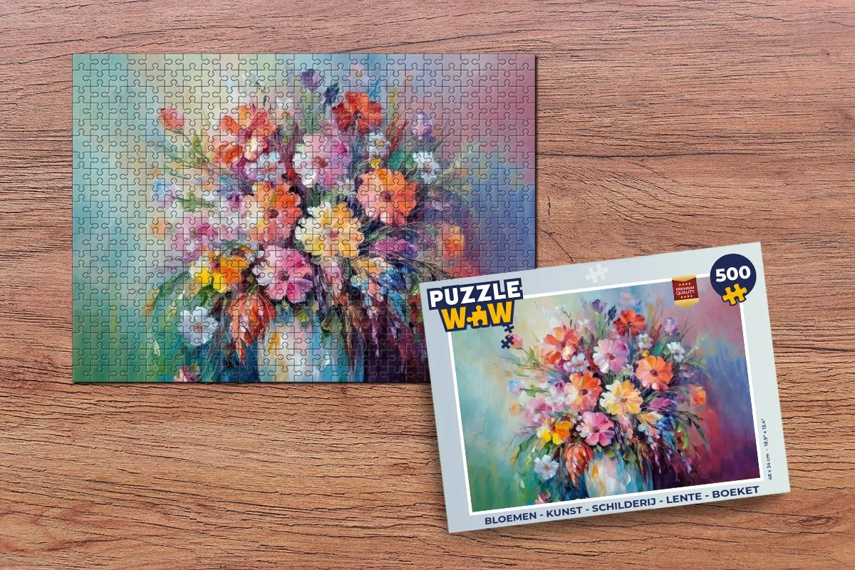 PuzzleWow Bloemen Legpuzzel 500 Stuks - Multicolor