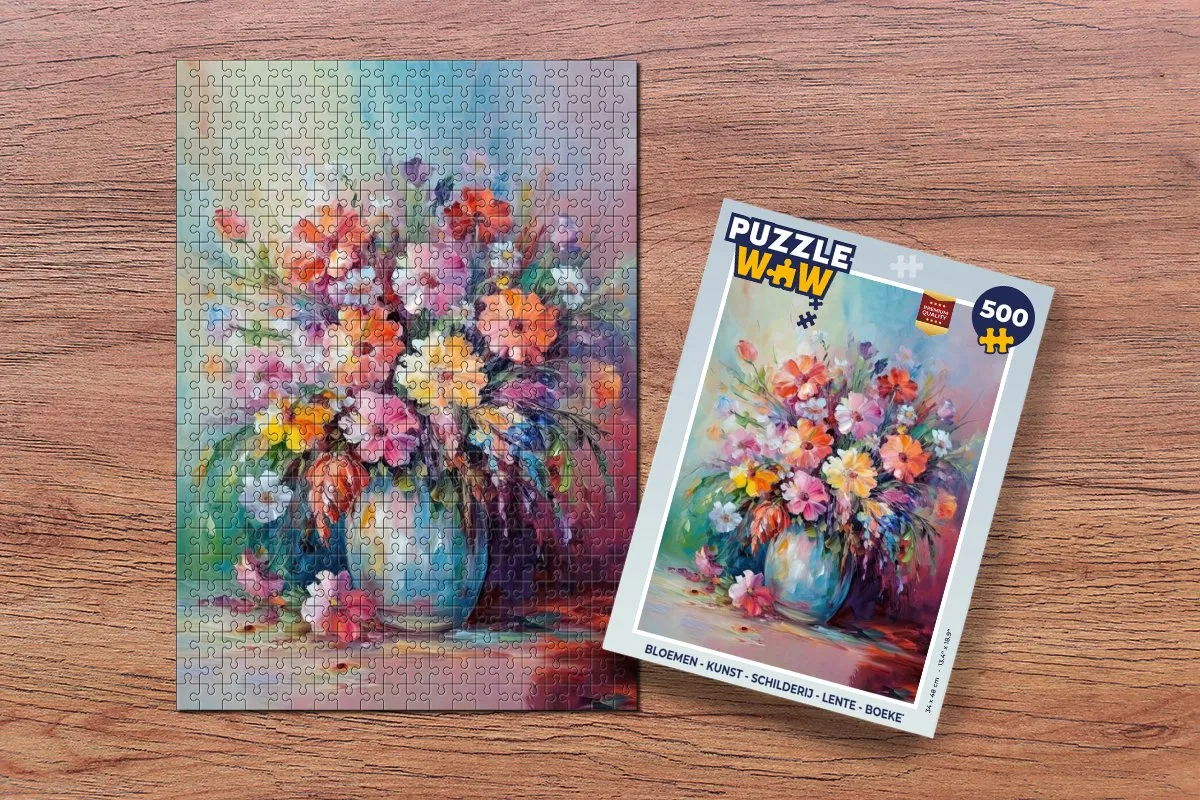 PuzzleWow Bloemen Legpuzzel 500 Stuks - Multicolor