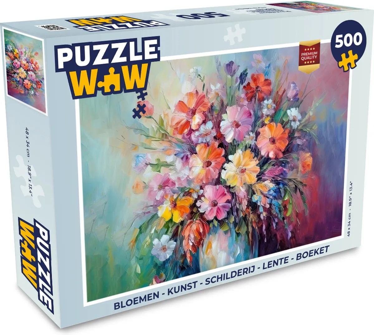PuzzleWow Bloemen Legpuzzel 500 Stuks