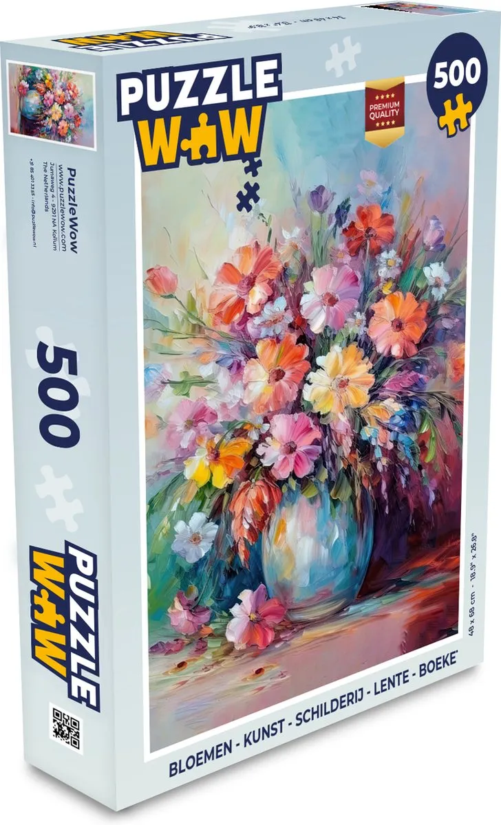 PuzzleWow Bloemen Legpuzzel 500 Stuks - Multicolor