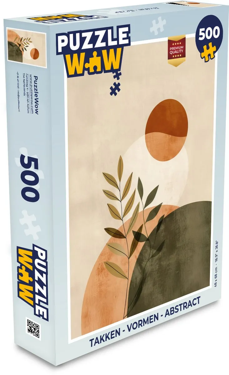 PuzzleWow Takken Vormen Abstract Legpuzzel 500 Stuks - 8721375320549