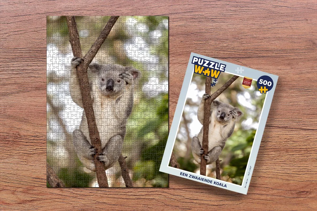 PuzzleWow Koala Takken Legpuzzel 500 Stuks - Multicolor